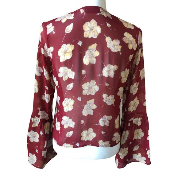 Flynn Skye Boston Lace up Floral Top size Medium - Picture 3 of 5